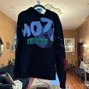 Kanye West Kid CUDI MOTM black hoodie graphics large unisex sweatshirt hooded